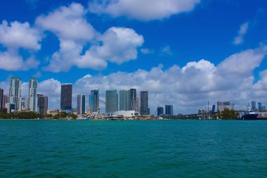 Day view of Bayside Marina in Miami, Florida USA