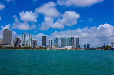 Day view of Bayside Marina in Miami, Florida USA