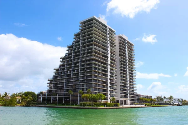 Panorama of luxury apartments in port of Miami