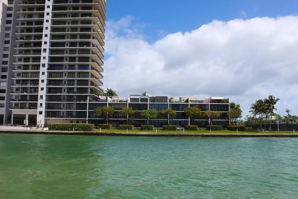 Panorama of luxury apartments in port of Miami