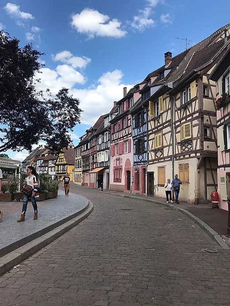 Colmar France July 2022 People Going Half Timbered Houses Colmar — Stock fotografie