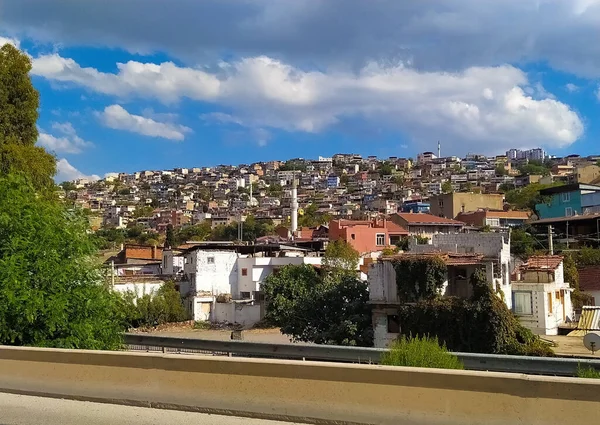 Chaotische Woningbouw Kadifekale Heuvel Izmir Turkije Panorama Van Oude Stad — Stockfoto