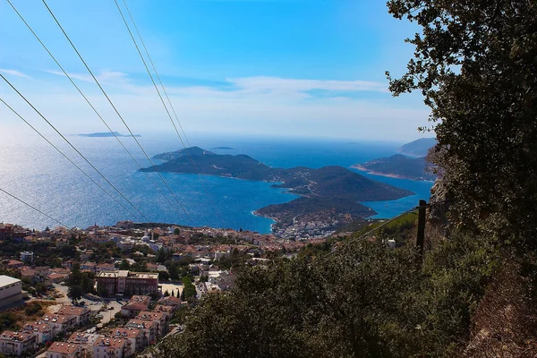 Panorama Seyirlik Turquie Kas Est Paradis Touristique Pied Des Montagnes — Photo