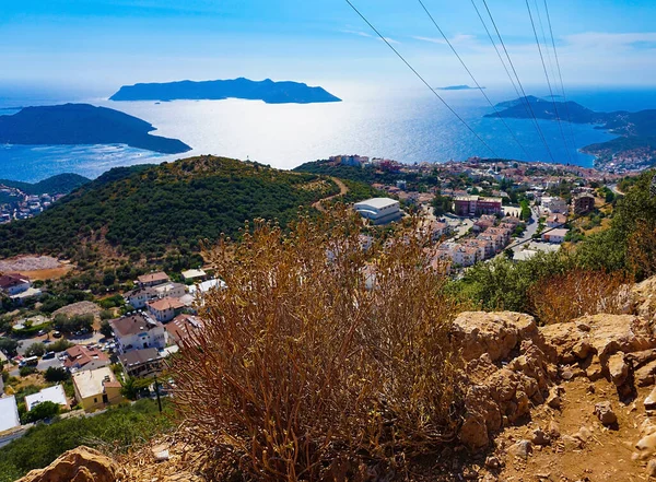 Panorama Seyirlik at Turkey. Kas is a tourism paradise at the foot of the Taurus Mountains of the Mediterranean.