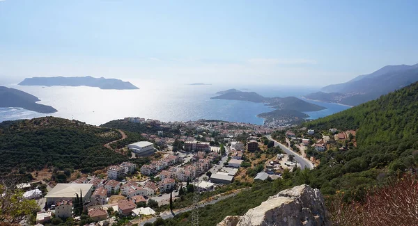 Panorama Seyirlik at Turkey. Kas is a tourism paradise at the foot of the Taurus Mountains of the Mediterranean.