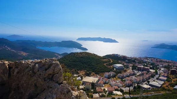 Panorama Seyirlik at Turkey. Kas is a tourism paradise at the foot of the Taurus Mountains of the Mediterranean.