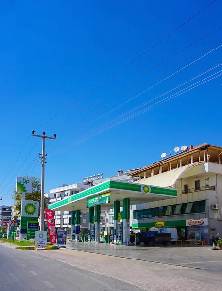 Marmaris Turkiet September 2022 Bensinstation British Petroleum Ett Multinationellt Olje — Stockfoto