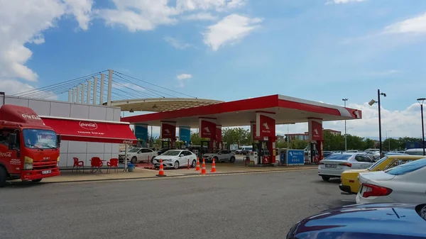 Marmaris Turecko Září 2022 Benzínová Pumpa Ofisi Petrol Ofisi Turecká — Stock fotografie