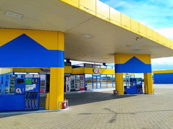 Bacau Romania September 2022 Omv Gas Station Omv Oil Gas — Stock Photo, Image