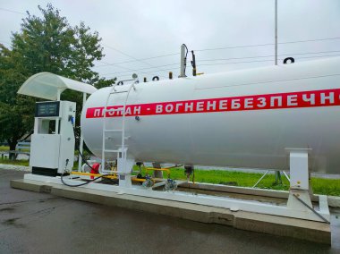 Vinnitsa, Ukrayna - 10 Eylül 2022 Ukrayna 'daki Chipo benzin istasyonu