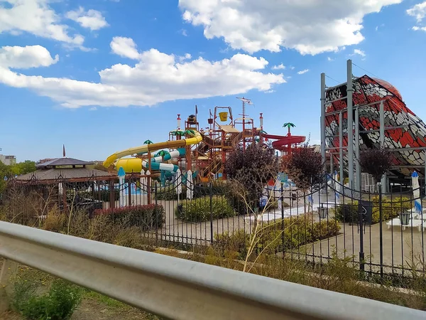 Nesebar Bulgarien September 2022 Aqua Paradise Water Park Vattenpark Den — Stockfoto