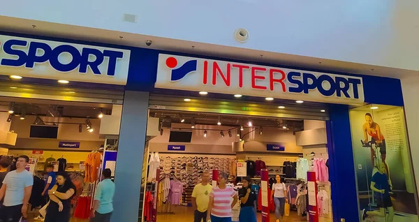Iasi Rumania Septiembre 2022 Intersport Store Palas Mall Sporting Goods —  Fotos de Stock