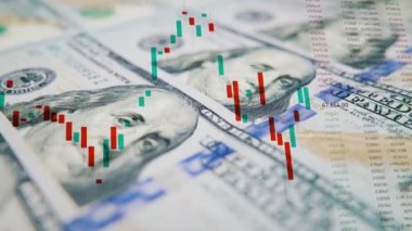 Arkaplanda dolarlarla birlikte borsa çevrimiçi şeması