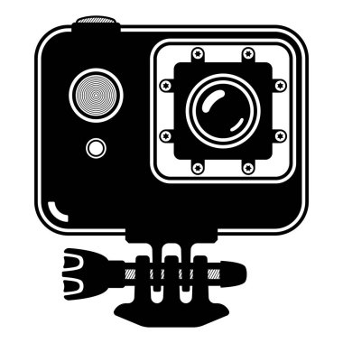 Action camera icon. Extreme Ultra HD. 4K camera for active sports. Vector illustration.