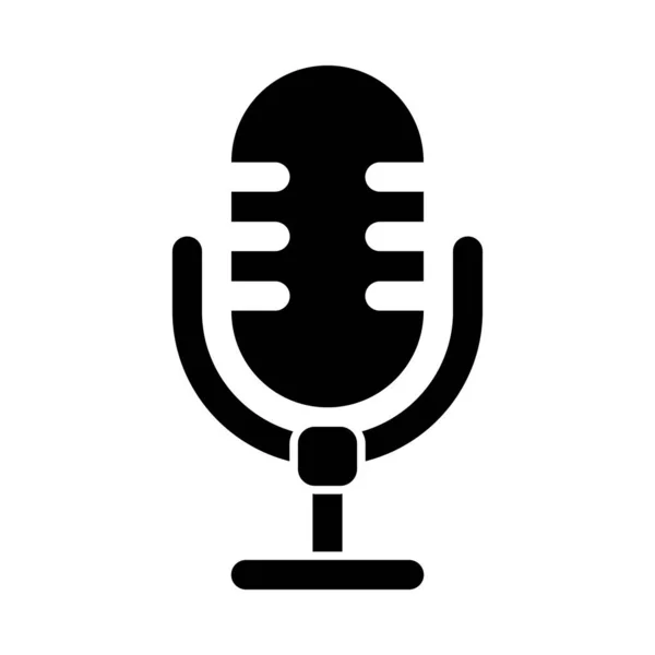 Microphone Media Music Sound Icon Vector Illustration — Stockvector