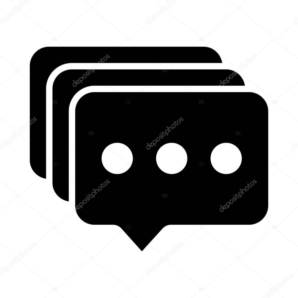 Message icon. Sms symbol. Chat icon. Speech bubble. Vector illustration.