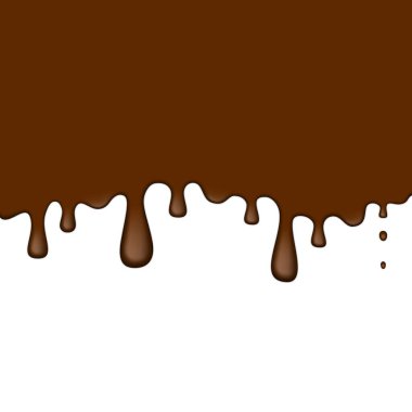 Melted chocolate vector background. 3d vector mockup