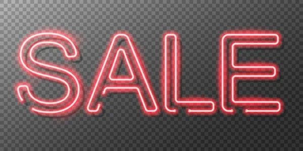 Neon Sale Sign Neon Banner Vector Illustration — Image vectorielle