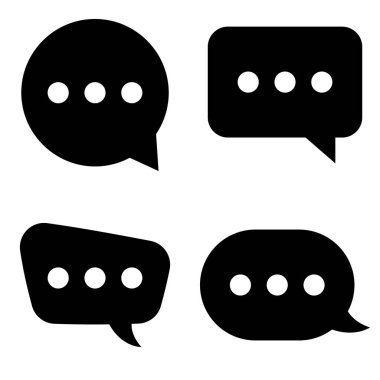 Message icon. Sms symbol. Chat icon. Speech bubble. Vector illustration.