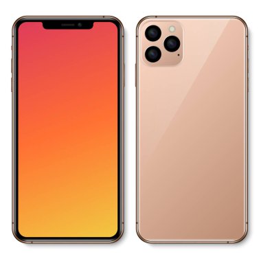 Smartphone isolated. Smartphone, mobile phone. Realistic vector illustration.