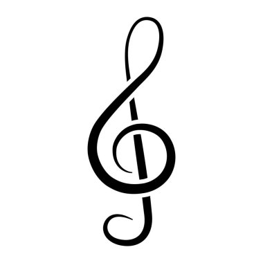 Treble clef icon. Musical Note. Vector illustration