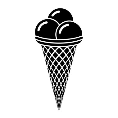 Ice cream icon. Ice cream vector illustration.