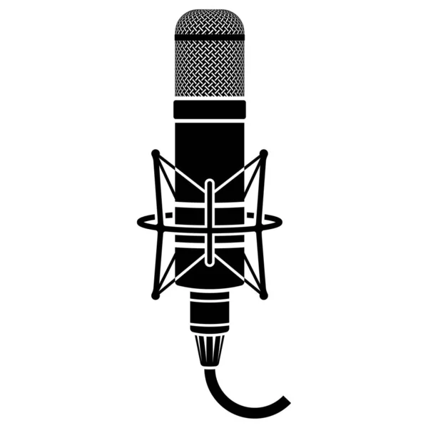 Microphone Icon Retro Vintage Microphone Icon Vector Illustration — Stockvector