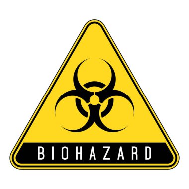 Biohazard sign. Warning sign of virus. Vector illustration