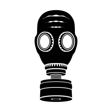 Biohazard sign. Gas mask icon. Chemical Attack. Respirator gas mask. Vector illustration