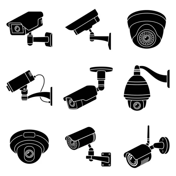 Security Camera Cctv Icon Video Surveillance Icon —  Vetores de Stock