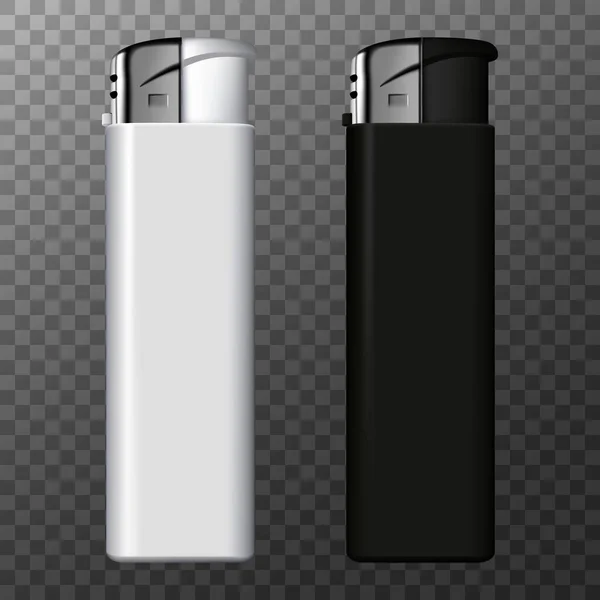 Lighter Realistic Lighter Isolated Transparent Background Vector Promotional Mockup — ストックベクタ