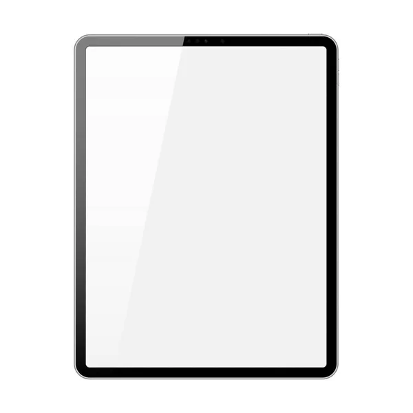 Tablet Computer Isolated White Background Realistic Vector Illustration — Wektor stockowy