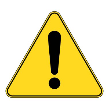 Attention warning caution sign with exclamation mark