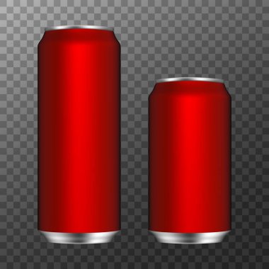 Alüminyum kutular. Bira soda içmek için 3D gerçekçi alüminyum kutu. Boş ambalaj modeli