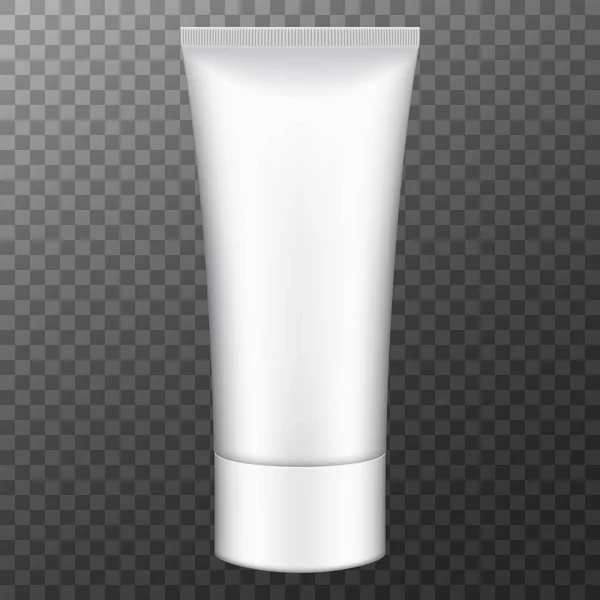 Tube Cream Packaging Plastic Cosmetic Tube Cream Gel Toothpaste Mockup — Vetor de Stock