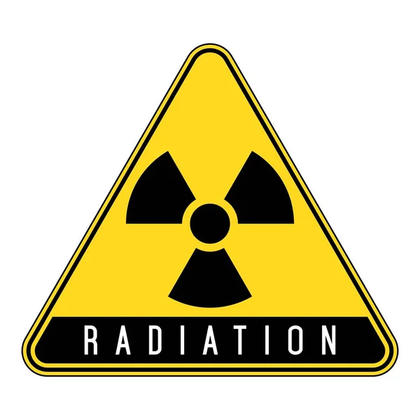 Radiation Sign Radioactivity Warning Caution Yellow Sign — Stock Vector