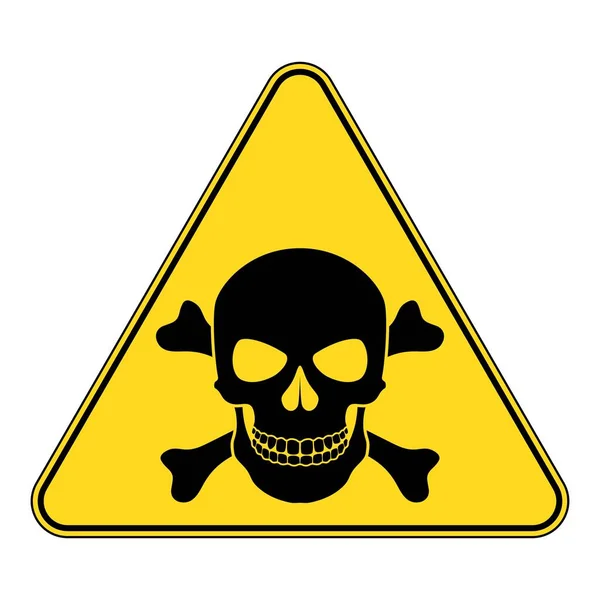 Skull and bones warning sign. Danger sign.