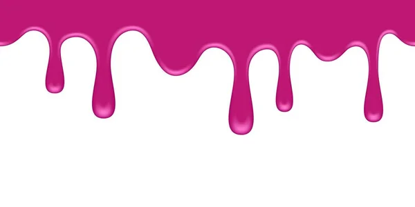 シームレス溶融ピンク物質。ピンクの粘着性の液体。溶かした絵具が流れ落ちます。甘いクリームだ。シームレスなパターン. — ストックベクタ