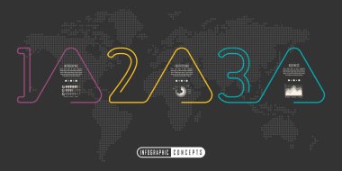 Grafik, diyagram, web tasarımı, sunum, reklam, tarih için bilgi zaman çizelgesi şablonu kullanılabilir