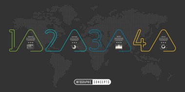 Grafik, diyagram, web tasarımı, sunum, reklam, tarih için bilgi zaman çizelgesi şablonu kullanılabilir