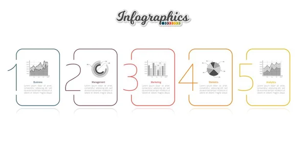 Modelo Linha Tempo Infográfico Pode Ser Usado Para Gráfico Diagrama — Vetor de Stock