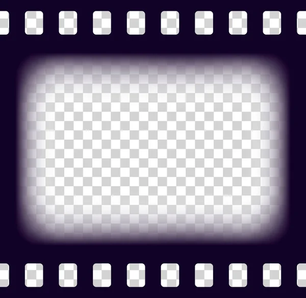 Старая рамка кинематографического в ретро стиле на прозрачном фоне. Векторная иллюстрация винтажного кино. Элемент приграничного кино — стоковый вектор
