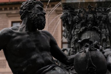 23 Mayıs 2019 Münih, Almanya - Münih Residenz 'in Octagonal avlusu, ayrıca Fountain Courtyard (Brunnenhof) ve Antiquarium Building