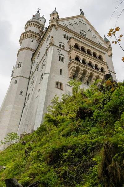 Maio 2019 Fussen Alemanha Detalhes Arquitetura Castelo Neuschwanstein Fachada Torres — Fotografia de Stock