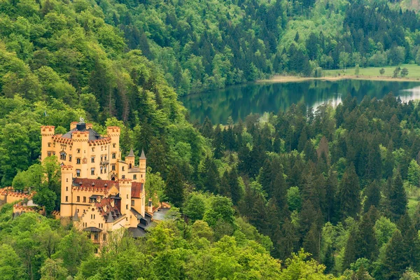 May 2019 Fussen Germany Hohenschwangau Castle Green Spring Alpine Mountains — стоковое фото