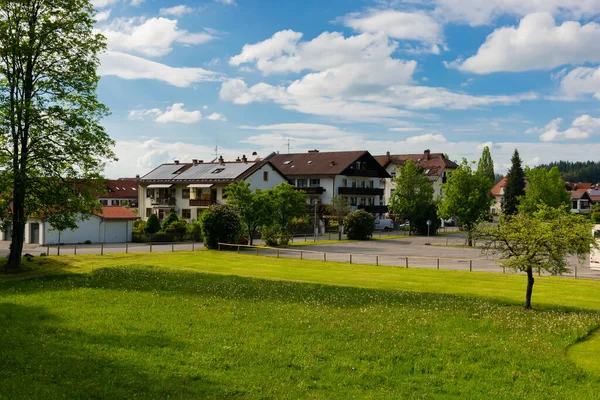 Maj 2019 Fussen Tyskland Bostadsområde Småstaden Fussen Nära Neuschwanstein Slott — Stockfoto