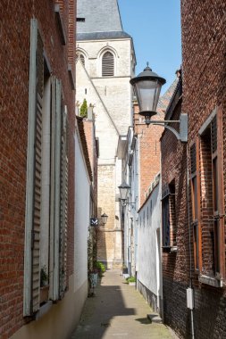 MECHELEN, Malin, Antwerp, BELGIUM, 28 Mart 2022, Groot Begijnhof of of Mekhelen, Flanders, Belçika