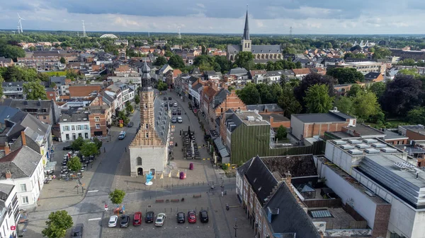 Herentals Belçika Haziran 2022 Herentals Şehir Merkezinin Havadan Insansız Hava — Stok fotoğraf