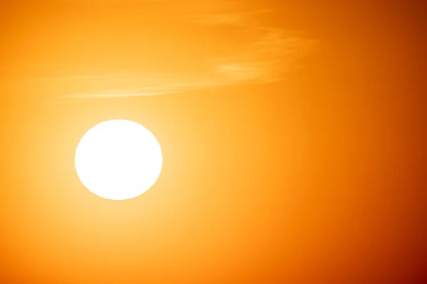 Gorgeous Panorama Scenic Strong Sunrise Silver Lining Cloud Orange Sky — Stock Photo, Image