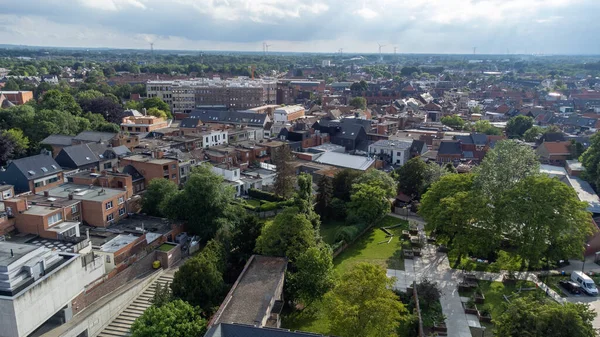 Herentals Belgium 7Th June 2022 Aerial Drone Image City Center — Stok fotoğraf